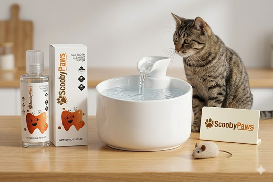 ScoobyPaws FreshWater™ - Tratamiento Dental Avanzado para Gatos